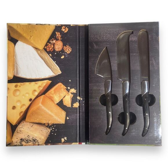 Legnoart Fromager Cheese Enthusiast Knives Set Of 3 Cheese Knives Wood Handles - Picture 3 of 9